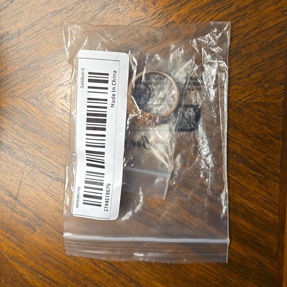 Triple Moon Goddess Ring w/ Synthetic Moonstone & Rhinestone Accents, size 9 - Picture 9 of 9